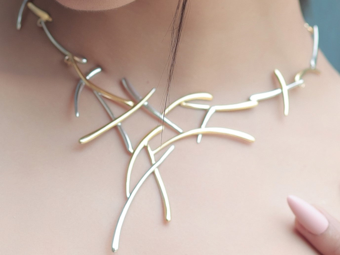 Deconstructed Twigs Necklace