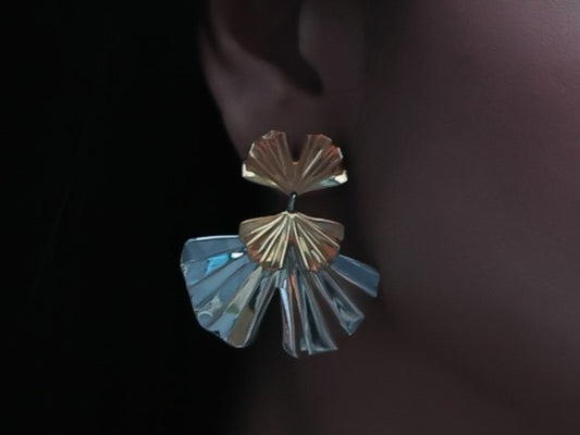 Paper pressed Floral Earring