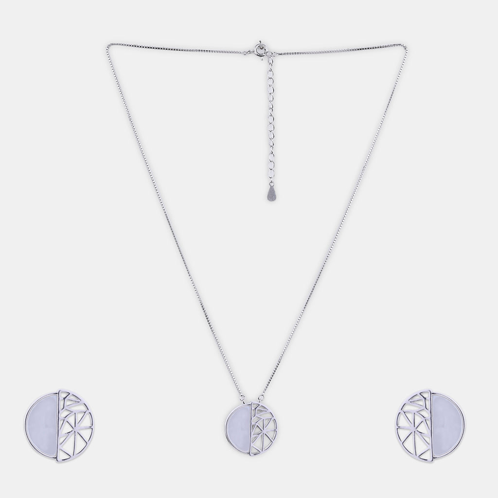 Moon Necklace with earring