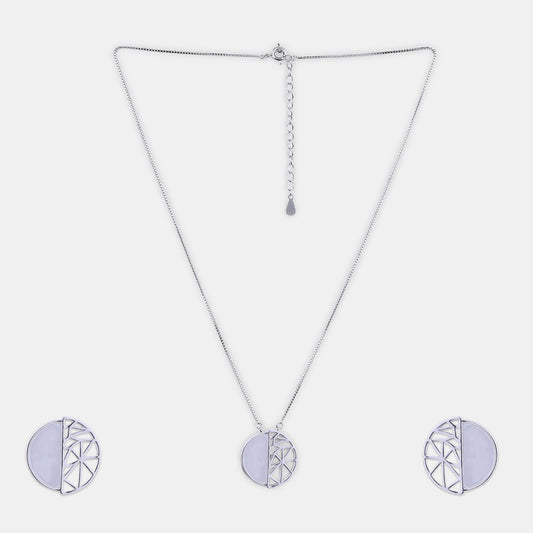 Moon Necklace with earring